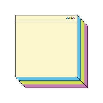 Old PC interface browser window design vector