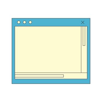 Y2K operating system interface window vector