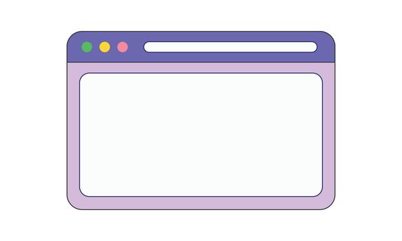 Nostalgic 2000s computer screen browser frames vector
