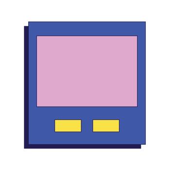 Retro browser window interface kit vector