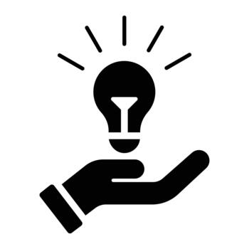 Business problem solving logic and creative solution solid icon vector