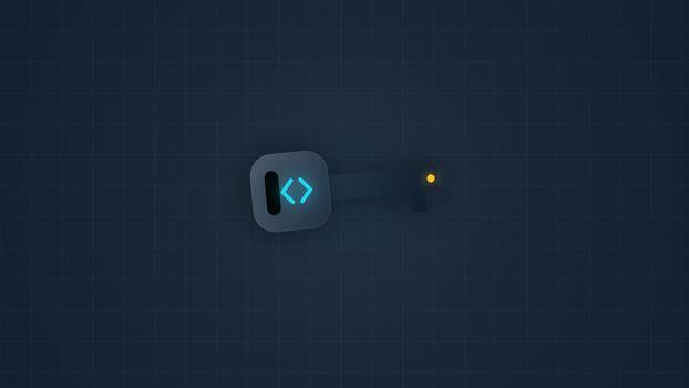 Code Entwickler Klammern Symbol Animation dunkel Hintergrund video