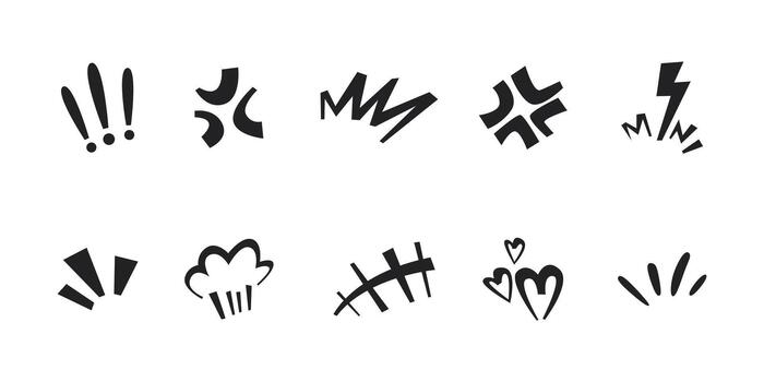 Comic Expression Symbol vector