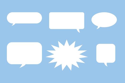 simple basic chat box set vector