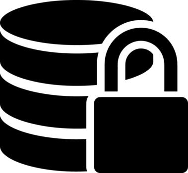 seguro datos servidor icono representando base de datos vector