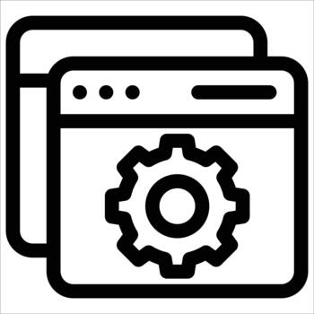 Browser Settings Web Development Icon vector