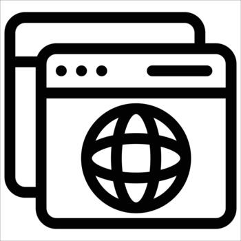 web navegador desarrollo icono vector