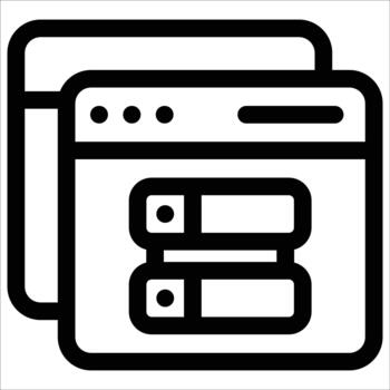 Browser Database Web Development Icon vector