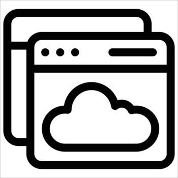 Browser Cloud Web Development Icon vector