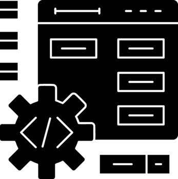 Glyph Icon Programming Computer Programming Clean Efficient Software Development Icon vector