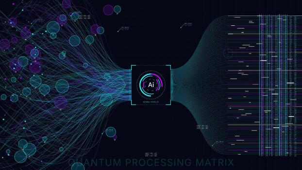 Quantum ai data processing matrix visualization vector