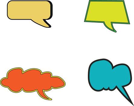Comic speech bubbles vector