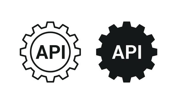 Api icon in outline and solid style for software interface development vector