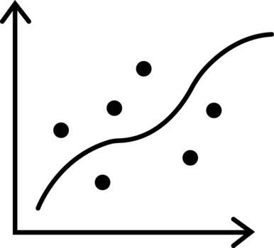 Machine Learning Graph Icon vector