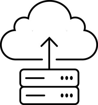 Cloud Upload Database Icon vector