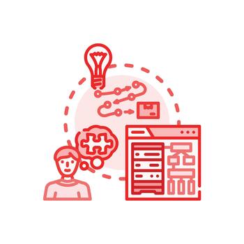 Software framework. set concept with development innovation process vector