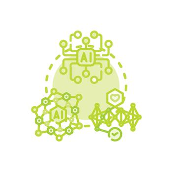 Artificial intelligence brain. concept designs technology developing vector