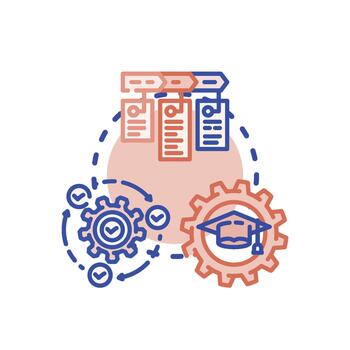 Digital document workflow system optimizing business multipack. process vector