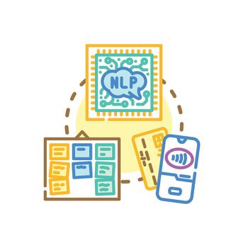 programación paquete múltiple idioma desarrollo utilizando puñetazo tarjetas concepto. vector