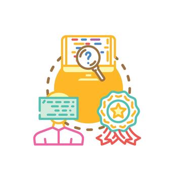 types Verified code quality improving software. development process vector