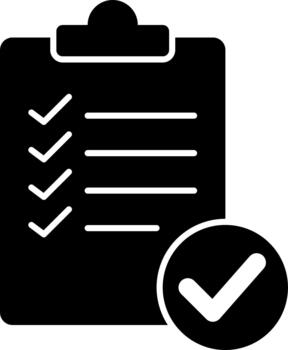checklist solid icon vector