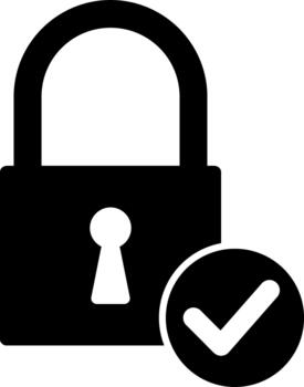locked solid icon vector