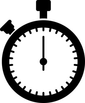 stopwatch solid icon vector