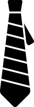necktie solid icon vector