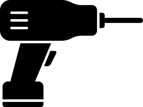 electric drill solid icon vector