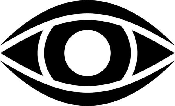 human eye solid vector