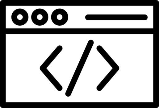 html code line icon vector