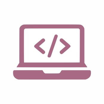 Laptop Code Programming Developer Screen Icon vector