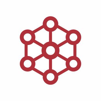 Network Node Connection Data Structure Icon vector