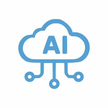 Cloud Computing Artificial Intelligence Data Icon vector