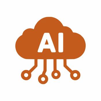 Cloud Computing Artificial Intelligence Network Icon vector