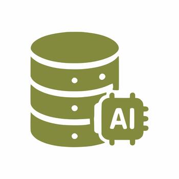 Database Microchip Processor Storage Unit Icon vector