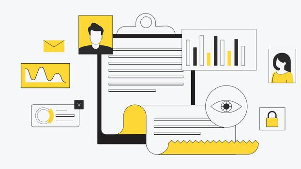 datos intimidad analítica vector
