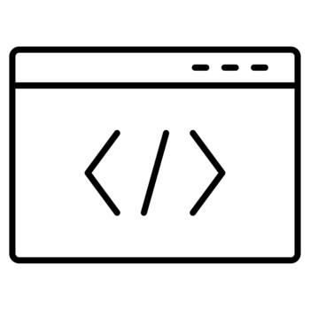 Artificial Intelligence Programming Code Outline Icon vector