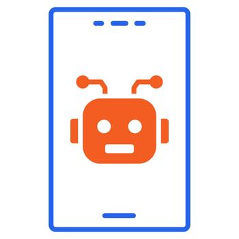 artificial inteligencia móvil asistente vector