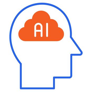 artificial inteligencia nube perfil vector