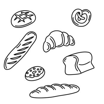 Various Bakery Items Elements Set vector