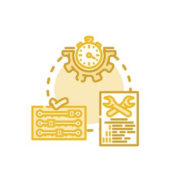 Application. setup tutorial configuring software installation process edition vector