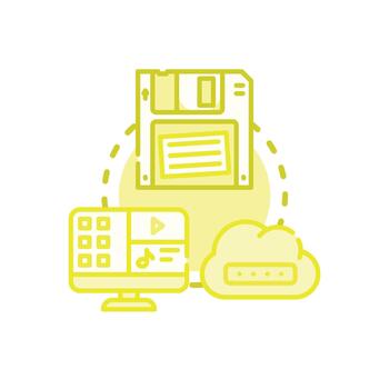 Saved data files restoring system computing storage vector