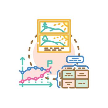 Bar graph comparing results data analysis visualization vector