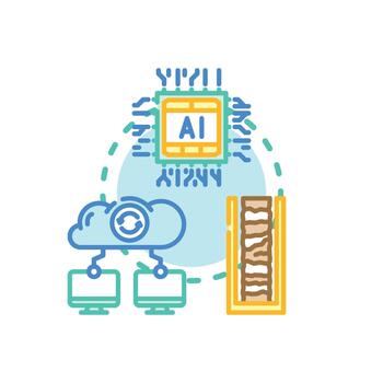 artificial inteligencia núcleo Procesando alto actuación aspecto. informática vector