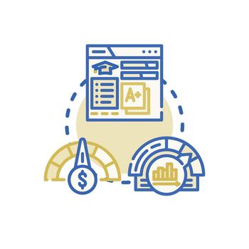 Custom study performance dashboard multipack. data analysis concept vector