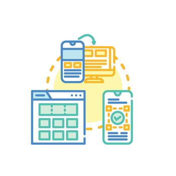 funcional primero. diseños mejorando serie usuario interfaz desarrollo vector