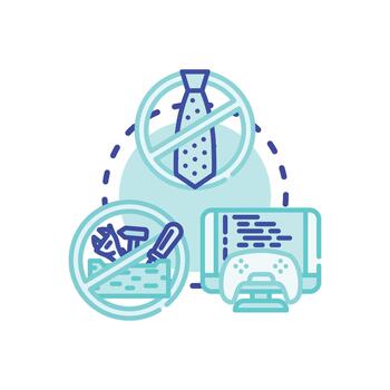 Coding without code. development programming software process multipack vector