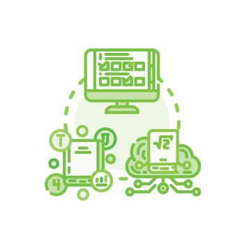 Learning set. based societies developing education with technology knowledge vector