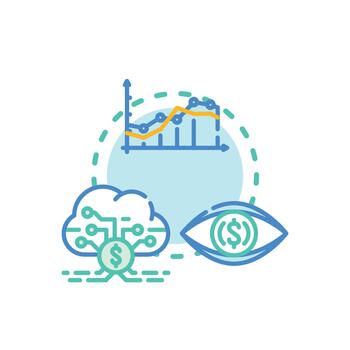 Dashboard analytics data processing. pack diagram vector